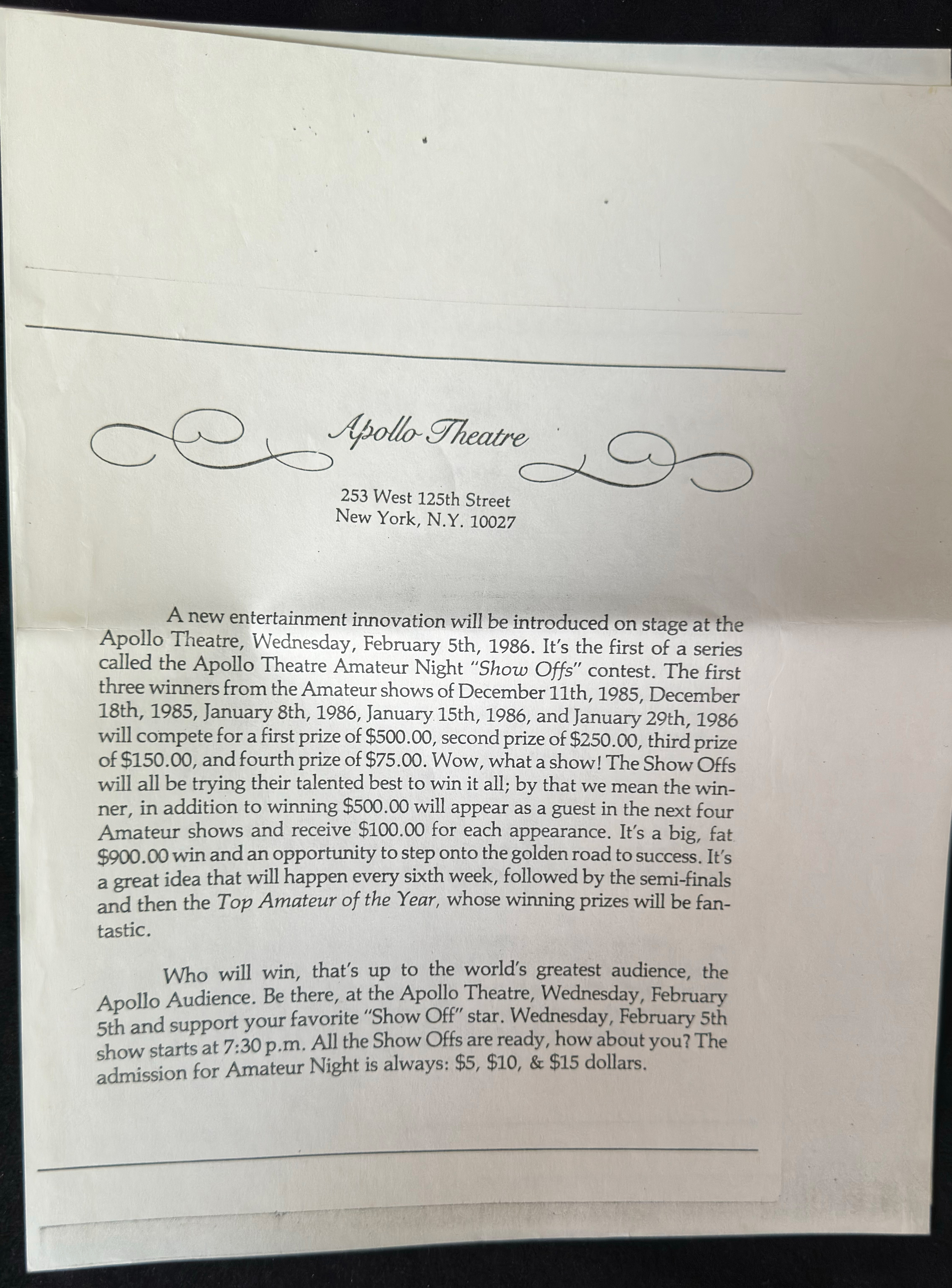 Apollo instructions document held in the archive.
